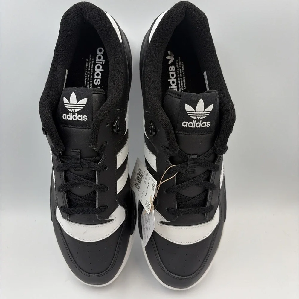 Adidas Rivalry Low Black White Mens Size 16 FZ6327 Casual Sneakers Shoes